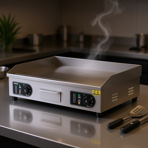 Vevor Electric Griddle Grill 2800W Stainless Steel Commercial Countertop Flat Top Adjustable <b>Temperature</b> 26 Inch - Product Image 2