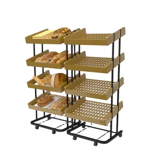Présentoir à pain en panier multifonctionnel personnalisé, pour boulangerie et supermarché