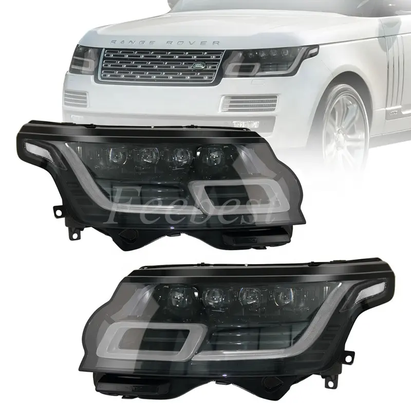 LEDヘッドライト4レンズフロントヘッドランプライト直接アップグレードRange Rover Vogue L405 2013 2014 2016 2017用ボディキットなし