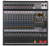 Console de mixage audio multicanal 8CH 12CH 16CH avec lecture et enregistrement BT USB, effets DSP numériques intégrés