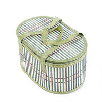 Panier de rangement ovale en bambou portable en gros d'usine emballage de boîte-cadeau pliant créatif