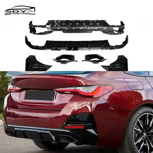 G26 Coupe <span class=keywords><strong>M440</strong></span> ABS negro brillante difusor trasero parachoques trasero labio y puntas de escape parachoques delantero labio para <span class=keywords><strong>BMW</strong></span> 4 Series G26 - Product Image 2