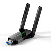 Adaptador WiFi +BT de Doble Banda USB3.0, Dongle Inalámbrico de 2.4G y 5GHz, Antena, Tarjeta de Red Ethernet, Receptor para PC, 1300mbps, Sin Controlador