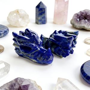 Venta al por Mayor de Cristalhola, Calaveras de Dragón Talladas en Lapislázuli de Alta Calidad, 5 cm, Decoración de Moda - Product Image 6