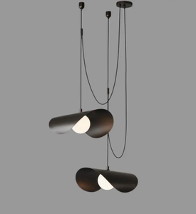 Lustre moderne en laiton à 3 lumières, luminaire suspendu sculptural pour salle à manger, îlot de cuisine - Product Image 4