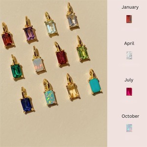 <span class=keywords><strong>Birthstone</strong></span> Dây chuyền 18K vàng mạ thép không gỉ Mặt dây chuyền vòng cổ không gây dị ứng không xỉn không thấm nước đồ trang sức - Product Image 6