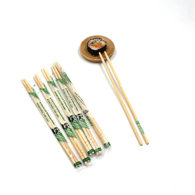 Bacchette rotonde cinesi di bambù usa e getta di alta qualità con Opp avvolto