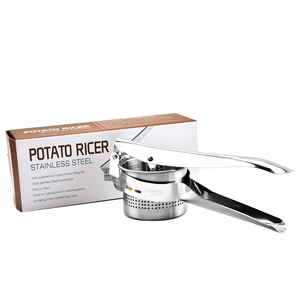 Écrase-pommes <span class=keywords><strong>de</strong></span> terre manuel en acier inoxydable, presse lisse, ustensile <span class=keywords><strong>de</strong></span> cuisine pour purée, aliments pour bébés et préparation <span class=keywords><strong>de</strong></span> repas - Product Image 2