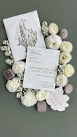 Papelería de Boda de Lujo, Tarjetas con Forma Floral, Tarjetas de Menú, Tarjetas de Lugar, Estampado en Relieve, Impresión Tipográfica, Conjunto de Invitaciones de Boda