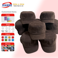 Gorra de béisbol Snapback Trucker de gamuza marrón oscuro OEM X&K 2026 para hombre, bordada, de alta calidad, con logo personalizado