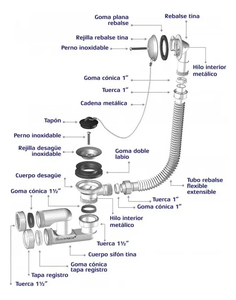 Bồn tắm <span class=keywords><strong>Siphon</strong></span> với chuỗi tràn cống chất thải - Product Image 3