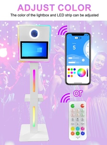 Photomaton 15,6 pouces avec appareil photo et imprimante, <span class=keywords><strong>cadre</strong></span> lumineux LED pour selfie, idéal pour les fêtes - Product Image 3