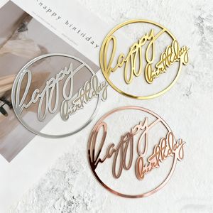 Honey And Sweetness Acrylic <b>Cake</b> Topper Happy Birthday Circle <b>Decor</b> Gold Silver Rose Gold 1.3mm Thick Birthday Party <b>Supplies</b> - Product Image 1