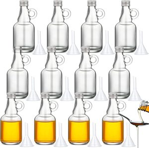 Tapas de plástico redondas y transparentes, botellas de vidrio con mango de bucle, <span class=keywords><strong>100ml</strong></span>, envío directo de fábrica - Product Image 1