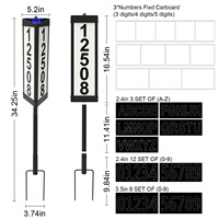 Rmt Ctrl 3 côtés éclairant extérieur étanche Led solaire adresse signe numéro de maison lumière pour maison Villa Bar boutique bâtiment