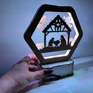 Hot Bán Trang Trí Nội Thất Bằng Gỗ Đèn Ban Đêm-Chúa Giáng Sinh Cảnh Đồ Trang Trí Giáng Sinh Năm Mới Quà Tặng-Nhà Máy Bán Buôn - Product Image 4