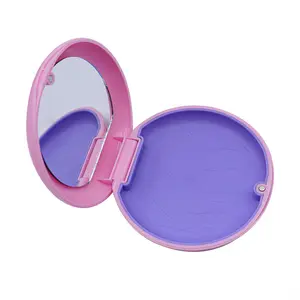 กล่องใส่รีเทนเนอร์แบบใส แม่เหล็กซ่อน สำหรับใส่ฟันปลอม หรืออุปกรณ์ป้องกันฟัน รูปทรงกลม - Product Image 1