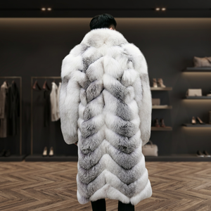 Style Custom Waterproof Reversible <b>Fur</b> Jacket Winter Luxury Thick 100% Wool Men Long <b>Fur</b> <b>Coats</b> with <b>Fox</b> <b>Fur</b> Collar - Product Image 2