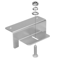 Corigy RV Montage Support noir en forme de Z Support de montage de panneau solaire pour caravane de bateau