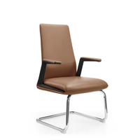 Chaise de bureau exécutive en cuir - pivotante, confortable, design moderne, base en métal, vente en gros, usage commercial