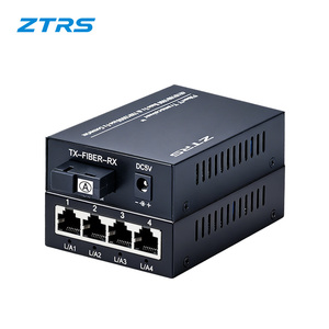 Convertisseur de média à fibre optique, équipement de fibre optique, commutateur réseau, commutateur 2.5G, commutateur 8 ports, <span class=keywords><strong>connecteur</strong></span> de fibre optique QSFP28 FTTH - Product Image 2