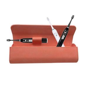 Sac de voyage pour brosse à dents électrique portable, étui de rangement pour brosse à dents en cuir PU, organisateur de brosse à dents étanche pour les voyages en plein air - Product Image 1