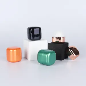 Boîte de déodorant pour baume 7g, en plastique coloré, vide, carré, en forme de cube, vente en gros, pièces
