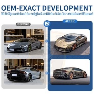 Kit carrosserie en carbone sec style AE pour Lamborghini Huracan EVO LP610 : Lame avant, jupes latérales, diffuseur arrière, coins de pare-chocs - Product Image 2