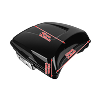 Coffre de moto Razor en cuir PU avec deux inserts de tapis, boîte à bagages avec clés et loquets pour Harley Touring Road Glide 2014-25