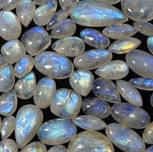 Piedra de Luna Arcoíris Natural de Alta Calidad AAA+, Cabujón Azul, Gema Suelta para Joyería, Lote de Gemas Hechas a Mano con Reverso Plano - Product Image 4