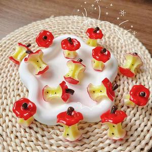 Mới kích thước lớn mô phỏng ba chiều táo lõi dễ thương tự làm phụ kiện Bông tai Keychain Mặt dây chuyền bán buôn - Product Image 1