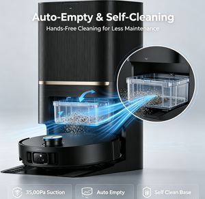 Dreame L60 All in One <strong>Robot</strong> Vacuum With Self Empty Dock Hot Water Mop Wash Auto Drying Multi <strong>Room</strong> Map Pet Family <strong>Cleaning</strong> <strong>Robot</strong> - Product Image 2