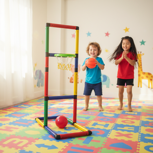 Support <span class=keywords><strong>de</strong></span> basketball portable pour adultes et adolescents, en PVC et PP haute résistance, facile à assembler, mobile et réglable pour terrains <span class=keywords><strong>de</strong></span> basketball intérieurs - Product Image 2