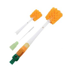 Wholesale Multifunctional 5-in-1 Long Handle <b>Cleaning</b> <b>Brush</b> <b>for</b> Milk Wine Beer Wine Decanter Thermos Bottles With 5 <b>Brush</b> Head - Product Image 1