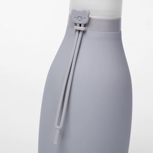 ขวดน้ำซิลิโคนพกพาปลอดสาร BPA พิมพ์โลโก้ได้ พับเก็บได้ ใช้สำหรับออกกำลังกาย เล่นกีฬา เดินทาง ปีนเขา ขวดน้ำแบบกำหนดเองสำหรับเด็ก - Product Image 5