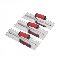 Outils à main robustes en acier inoxydable pour le plâtrage et le tapisserie, truelle à béton avec manche en TPR, outil de construction
