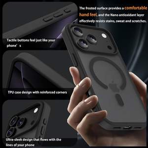 Funda para Teléfono 17 Pro Max con Protector de Pantalla, Compatible, Ligera, Negra Mate - Product Image 5