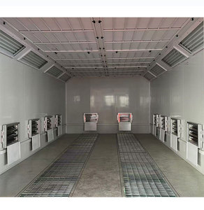 Cabine de peinture de voiture de chauffage de brûleur diesel de 8m x 4.2m entièrement en verre cabine de pulvérisation de salle de peinture de porte de voiture approuvée par CE - Product Image 6