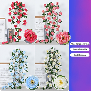 Flor <span class=keywords><strong>de</strong></span> <span class=keywords><strong>trompeta</strong></span> simulada para colgar en la pared flor vid Hotel hogar interior Morning Glory, adecuado para la decoración <span class=keywords><strong>de</strong></span> patio y balcón - Product Image 4