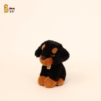 Brutus Rottweiler Peluche Super Douce Chien Coton Noir Confort Soulagement Du Stress Anniversaire
