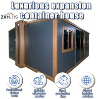 Maison modulaire préfabriquée de 40 pieds, 3 chambres, 2 salles de bain, villa de luxe hors réseau, solaire, OEM
