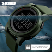 Reloj Deportivo SKMEI 1257 de Alta Calidad con Pantalla Digital, Multifuncional, Resistente al Agua 5BAR, Correa de Silicona para Hombre