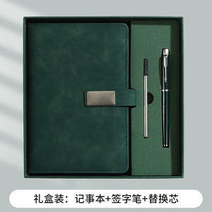 IStapromo Gifts Luxury PU <b>Leather</b> <b>Notebook</b> Gift Set with Pen and <b>Refill</b> Blue Business Stationery Box - Product Image 5