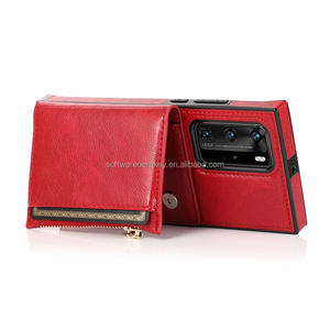 Étui portefeuille à Double lanière <span class=keywords><strong>avec</strong></span> fermeture éclair et fente pour carte magnétique pour <span class=keywords><strong>Huawei</strong></span> <span class=keywords><strong>P30</strong></span> P40 support antichoc étui en cuir pour <span class=keywords><strong>Huawei</strong></span> <span class=keywords><strong>P30</strong></span> P40 Pro - Product Image 3