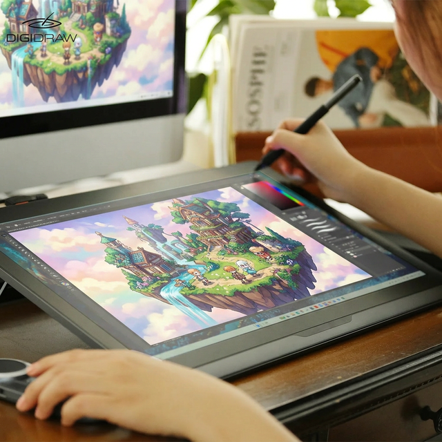 DigiDraw 16384 Levels Pen Display Digital Graphic Drawing Tablet 18.4Inch Animation Professional Digital Graphic Tablet