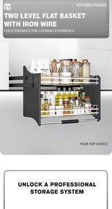 Cesta extraíble ajustable para instalación en gabinete de pared con cesta de almacenamiento con amortiguación - Product Image 6