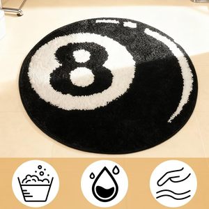 Alfombra de Baño Personalizada con Diseño OEM de 8 Bolas, Antideslizante, Suave y Afelpada, de Microfibra Absorbente Rápida - Product Image 3