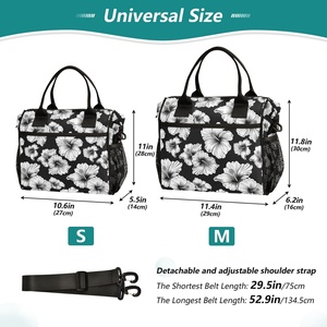 Personalized Custom Hawaiian Print Tote Outdoor Camping Lunch Picnic Reusable Thermal Insulation Cooler Bag with Zipper - Product Image 2