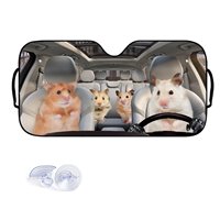 Pare-soleil pliable en aluminium pour pare-brise de voiture, protection UV, isolation thermique, fixation par ventouse, universel pour berlines