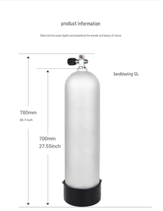 Tanque de Buceo de 12L, Cilindro de Buceo Portátil de Alta Presión, de Aleación de Aluminio Profesional, Finamente Pulido, con Conector de Válvula y Base - Product Image 5